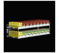 Generico Vetrina espositiva per Tabacco in Acrilico con spingi-Sigarette Automatico, scaffale per la Vendita al Dettaglio a 2 Livelli per supermercati e minimarket, 11 colonne, Perfetta per l'organiz
