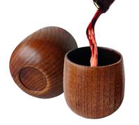 Genérico Vetro di whisky in legno, tazza di whisky in legno - Bourbon Bere Bothing Wooden Cup - 2 bottiglie vintage cool per compleanno matrimonio natale viaggio decorazione per la casa