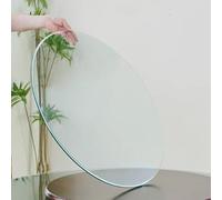 Generico Vetro Rotondo Piano del Tavolo, 60cm Vetro Temperato con Bordi Lisci, Trasparente pannello di protezione per Tavolo da Pranzo Tavolini(520mm/20.4in)