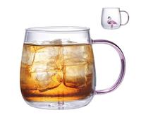 Generico vetroborosilicato trasparente da 380 ml - tazzada caffè portatile calda e fredda, tazzada viaggio resistente al calore | Simpatica tazzadi vetroda ufficio, pratica tazzadi caffè portatile,