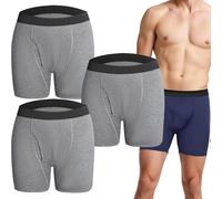 Generico Veyra Men's Ultra Dryguard Boxer Briefs - Men's Ultra Absorbent Boxer Briefs, Cotton Breathable Washable (Gray,50)