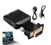 Generico VGA to HD Adapter for Monitor - VGA Source - Display Converter, High Speed 1080P Video Adapter with 3.5mm Audio Cable, Plug and Play VGAs - Connector, for Office Presentations