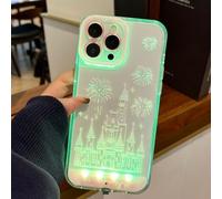 Generico Vibrant LED Bowknot Phone Case, Built in LED Colorful Glowing Cell Phone Cover for Women, Incoming Call Flash Light Up Slim Clear Case for iPhone 11/12/13/14/15/16/17 Pro/Pro Max
