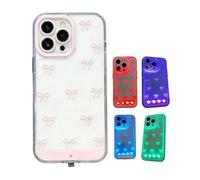 Generico Vibrant LED Bowknot Phone Case for iPhone 12 Pro Max, Built-in LED Colorful Glowing Cell Phone Cover Incoming Call Flash Light Up Phones Case Fashion Light Up PhoneCase for Women Pink