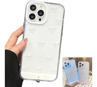Generico Vibrant LED Bowknot Phone Case for iPhone 17/16/15/14/13/12/11 Plus Pro Max Air, 2026 New Led Clear Glitter Light Up Case, Soft TPU Protective Cover, Women Girls (for 17 Pro Max,White)