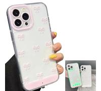 Generico Vibrant LED Bowknot Phone Case for iPhone 17/16/15/14/13/12/11 Plus Pro Max Air, 2026 New Led Clear Glitter Light Up Case, Soft TPU Protective Cover, Women Girls (for 14 Pro,Pink)