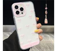 Generico Vibrant Led Bowknot Phone Case, for iPhone 17/16/15/14/13/12/11 Plus Pro Max, Soft TPU Protective Cover, Light-Up Phone Case for Incoming Calls (13,Pink)