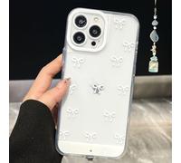 Generico Vibrant Led Bowknot Phone Case, for iPhone 17/16/15/14/13/12/11 Plus Pro Max, Soft TPU Protective Cover, Light-Up Phone Case for Incoming Calls (16Pro max,White)