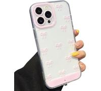 Generico Vibrant LED Bowknot Phone Case,Light-Up Phone Case for Incoming Calls, Slim Clear Ribbon Stylish Phone Cover for iphone 12/13/14/15/16/17 Plus Pro Max (16 Pro,Pink)