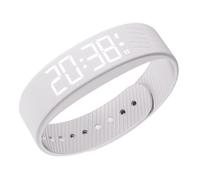 Genérico Vibrating Wrist Alarm Clock - Silent Waterproof Digital Wristband with LED Display, Smart Vibrating Alarm Watch For Heavy Sleepers, Adults, Teens, Office and Bedroom Use, bianco, Vedi la