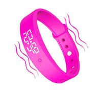 Generico Vibrating Wrist Alarm Clock | Silicone + ABS Smart Vibrating Clock Wristband - Pill Reminder With 3 Alarms | For Kids Adults Men Women Teens Elderly Bed Travel Dorm Medication Fitness