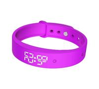 Generico Vibrating Wrist Alarm Clock | Silicone + ABS Smart Vibrating Clock Wristband - Pill Reminder With 3 Alarms | For Kids Adults Men Women Teens Elderly Bed Travel Dorm Medication Fitness