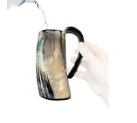 Generico Vichinga Ale Tankard - tazza di corno, tazza di bere ispirata, supporto per corno in pelle | Autentica maniglia di tazza di whisky del corno, Cup per amanti della birra, arredamento del ba