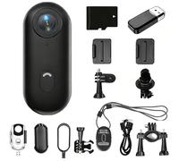 Generico Videocamera Moovora Con Registrazione Audio E Video 1080p/4k, Mini Videocamera Sportiva Con Numerosi Accessori, Videocamera D'azione Portatile for Ciclismo, Sport Estremi, Surf(Black,4k)