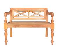 Generico vidXL Panchina Batavia 98 cm Legno Massello di Mogano Marrone Chiaro,Marrone,15kg,246967