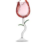Generico Vino a forma di rosa - Eleganti bicchieri da vino personalizzati | Bicchiere da vino a forma di un resistente al calore | Bicchieri da bevanda sicuri adatti per la cena regalo vacanze