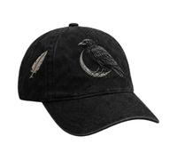 Generico Vintage Baseball Hat - Gothic Distressed Crescent Crow cap