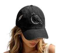 Generico Vintage Baseball Hat - Halloween Gothic Distressed Crescent Crow