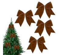 Generico Vintage Bow Bundle - Christmas Velvet Ornament for Elegant Display | Plush Material with Tie Backs, Decorative Accent Piece, Seasonal Flair for Stairs Fence Party Wedding Office