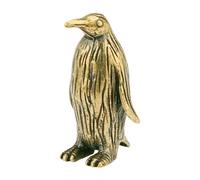 Generico Vintage Brass Penguin Figurine - Mini Decorative Animal Sculpture for Home Display, Solid Metal Penguin Ornament for Shelf Desk Table Decor, Charming Art Accent for Living Room Bedroom Study