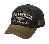 Generico Vintage Distressed Old Club Lifetime Member cap, 100% Bitter Vintage Distressed cap for Men Women (#C)