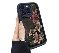 Generico Vintage Floral Decadent Lily Phone Case for iPhone, Anti-Scratch Protective Cover with Retro Botanical Design for iPhone 17/16/15/14/13 ProMax (E1,14Plus)
