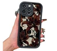 Generico Vintage Floral Decadent Lily Phone Case for iPhone, Anti-Scratch Protective Cover with Retro Botanical Design for iPhone 17/16/15/14/13 ProMax (B2,14Pro Max)