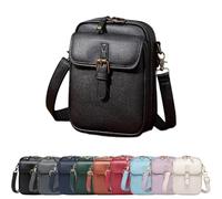 Generico Vintage grande Volume Messenger Bag, 2025 Aggiornamento doppio Strato grande Volume Messenger Bag(Black)