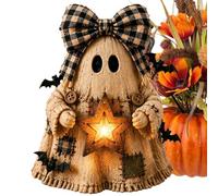 Generico Vintage Halloween Figurine, Spooky Table Sculpture, Lighted Decor