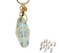 Generico Vintage Illustrated Zodiac Keychain, 12 Constellations Metal Enamel Keychain, Retro Style Car Bag Pendant (3)