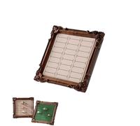 Generico Vintage Jewelry Display Stand with Frame Tray Elegant European Style Ring & Earring Holder for Dressing Table,Store Counter,Wedding Storage Dish Gift for Women (wood white)