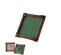 Generico Vintage Jewelry Display Stand with Frame Tray Elegant European Style Ring & Earring Holder for Dressing Table,Store Counter,Wedding Storage Dish Gift for Women (wood green)