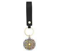 Generico Vintage Keychain - Keychain Charm, Metal Keychaiin Pendant Totem Compass Key Chains | Retro Bag Charm Keyring Leather Rope Jewelry Accessories For Handbag Backpack Vehicles Truck