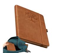 Generico Vintage Notebook - Sketching Ledger for Organizing | Bound Parchment with Ribbon Bookmark & Inkproof Grid Sheets for Work, Office, Business Trip and Travel 187 Characters Exactly