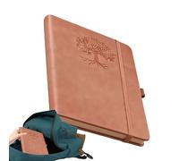 Generico Vintage Notebook - Sketching Ledger for Organizing | Bound Parchment with Ribbon Bookmark & Inkproof Grid Sheets for Work, Office, Business Trip and Travel 187 Characters Exactly