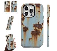 Generico Vintage Rust Look Phone Case,Rusty Glossy Mobile Cellphone Cover,Distressed Metal Look Phone Protector Shell for iPhone 16/15/14/13 (A, for iPhone16plus)