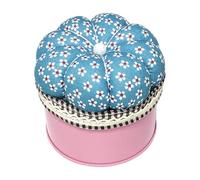 Generico Vintage Style Needle Cushion - Round Pumpkin Shape Holder | Practical Sewing Pin Storage Pad for Crafting Projects, Durable Organizer Box Included, Useful Gift for Quilting Enthusiasts