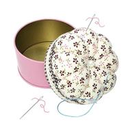 Generico Vintage Style Needle Cushion - Round Pumpkin Shape Holder | Practical Sewing Pin Storage Pad for Crafting Projects, Durable Organizer Box Included, Useful Gift for Quilting Enthusiasts