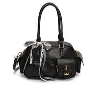 Generico Vintage Top Handle Bag with Bowknot,Trendy PU Leather Shoulder Bags for Women,Cute Aesthetic Casual Crossbody Bag