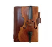 Generico Vintage Violin PU Leather Notebook, Classic Handmade Design Refillable Journal, Multi-Functional Portable Artistic Diary For Work, Gifts, Music Lover (1, 21.5 * 15 * 1.5cm/8.5 * 6 * 0.6in)