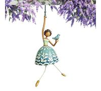 Generico Vintage Whimsical Dancer Hanging Ornament, Folk Art Wind Spinner | Ustic Cottage Windmill Decor, Moves With Breeze, Hanging Garden Wind Ornament For Covered Porch, Patio & Window
