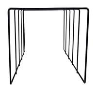 Generico Vinyl Plattenständer - Eisen Metall Organizer | Robuster Schwarzer Aufbewahrungsständer für Schallplatten Akten Post Ablagehalter | Praktischer Desktop Rack für Wohnzimmer Büro Tisch