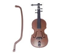 Generico Violin Model Figurine, Desktop Decoration Vintage Home Decor Statue, Miniature Violin with Stand, Miniature Musical Instrument for Bar, Music Work, 3.27x1.26x0.59 in