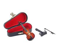 Generico Violino Miniatura Suonabile | Casa Bambole 12 Cm - Artigianato Musicale Decorativo - per Bambini Collezionisti Amanti della Musica per Palco su Libreria Scrivania Comodino