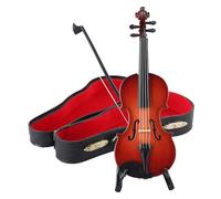 Generico Violon miniature en bois avec support, le plus petit violon du monde avec son Sob Story, réplique miniature d'instrument de musique, accessoire unique pour maison de poupée (10CM)