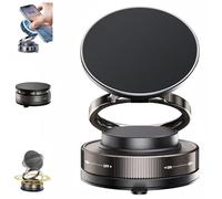 Generico Vipbugo Phone Holder, Vipbu Phone Mount, 360° Adjustable Vacuum Magnetic Holder, Universal Car Mount with Ultra-Strong Grip, Dual-Axis Adjustability & Versatile Use (black Y6)