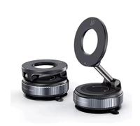 Generico Vipbugo Phone Holder, Vipbu Phone Mount, 360° Adjustable Vacuum Magnetic Holder, Universal Car Mount with Ultra-Strong Grip, Dual-Axis Adjustability & Versatile Use (black vacuum)