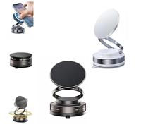 Generico Vipbugo Phone Holder, Vipbu Phone Mount, 360° Adjustable Vacuum Magnetic Holder, Universal Car Mount with Ultra-Strong Grip, Dual-Axis Adjustability & Versatile Use (black Y6+white Y6)
