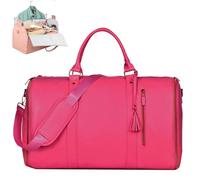 Generico Viralhuntz Travel Bag, Viralhuntz Foldable Travel Bag, 2-in-1 Garment and Duffle , Water-Resistant, Carry-On Approved (Rose)
