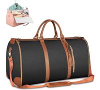 Generico Viralhuntz Travel Bag, Viralhuntz Foldable Travel Bag, 2-in-1 Garment and Duffle , Water-Resistant, Carry-On Approved (Brown)